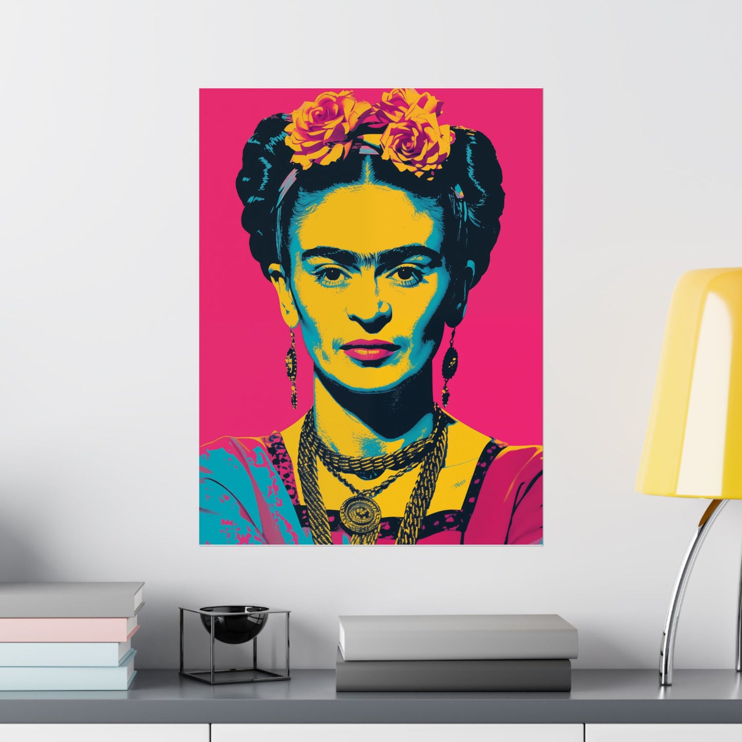 Póster Art Pop de Frida Kahlo para espacios creativos