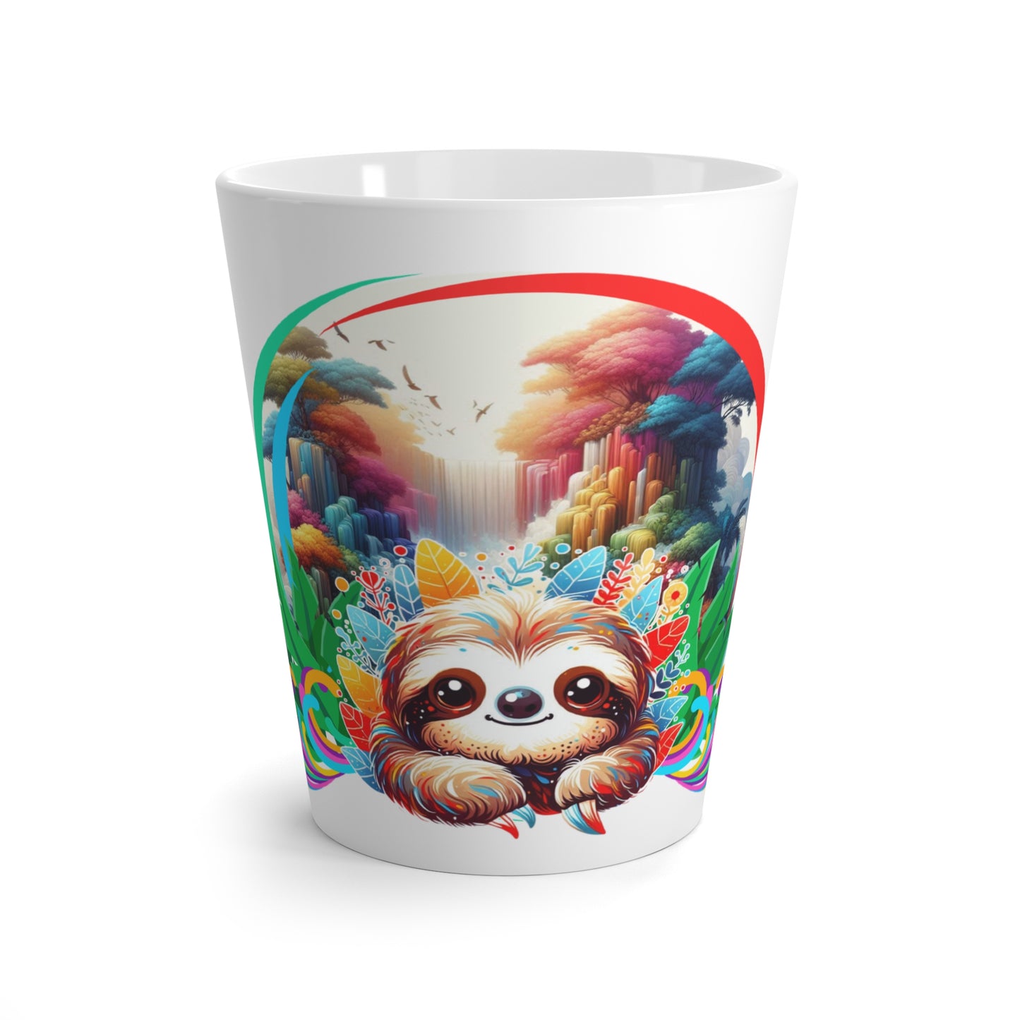 Taza de cerámica con diseño de perezoso – Vibras tropicales