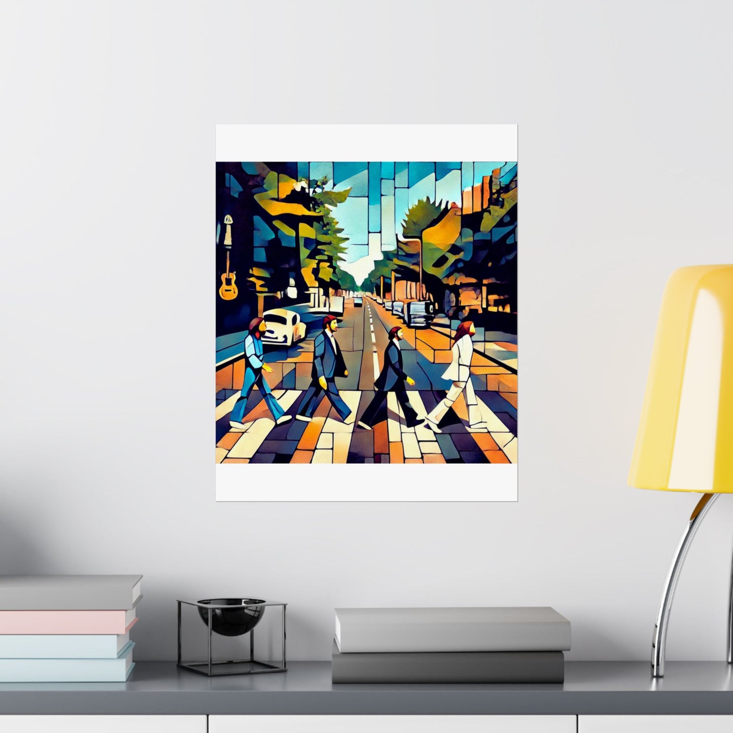 Abstract Beatles Poster - Art Decor for Music Lovers