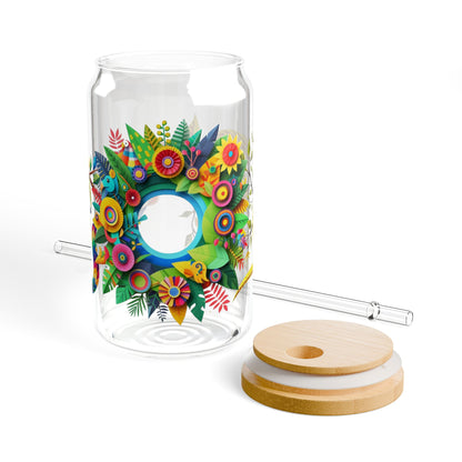 Monkey & Snake Sipper Glass – Tropical Vibes