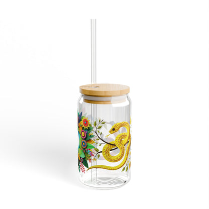 Monkey & Snake Sipper Glass – Tropical Vibes