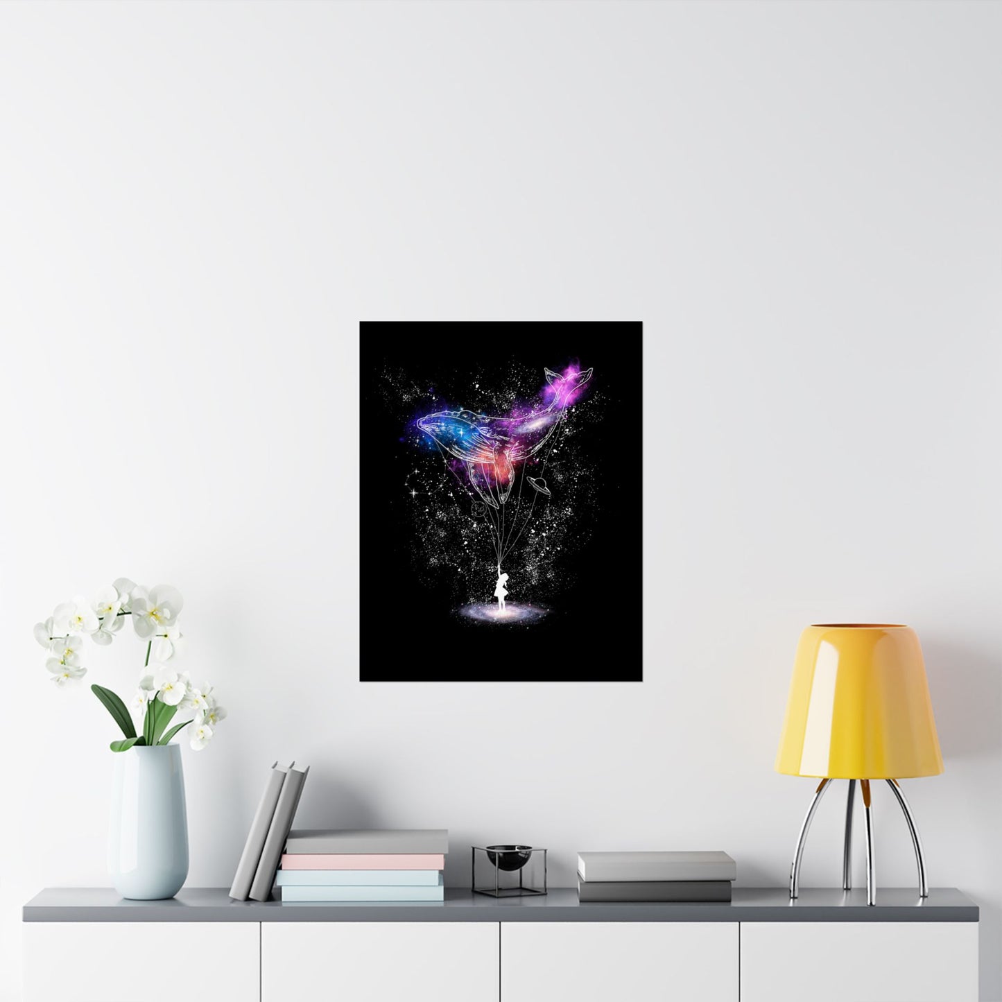 Cosmic Whale Poster – Surreal Art for Home Decor