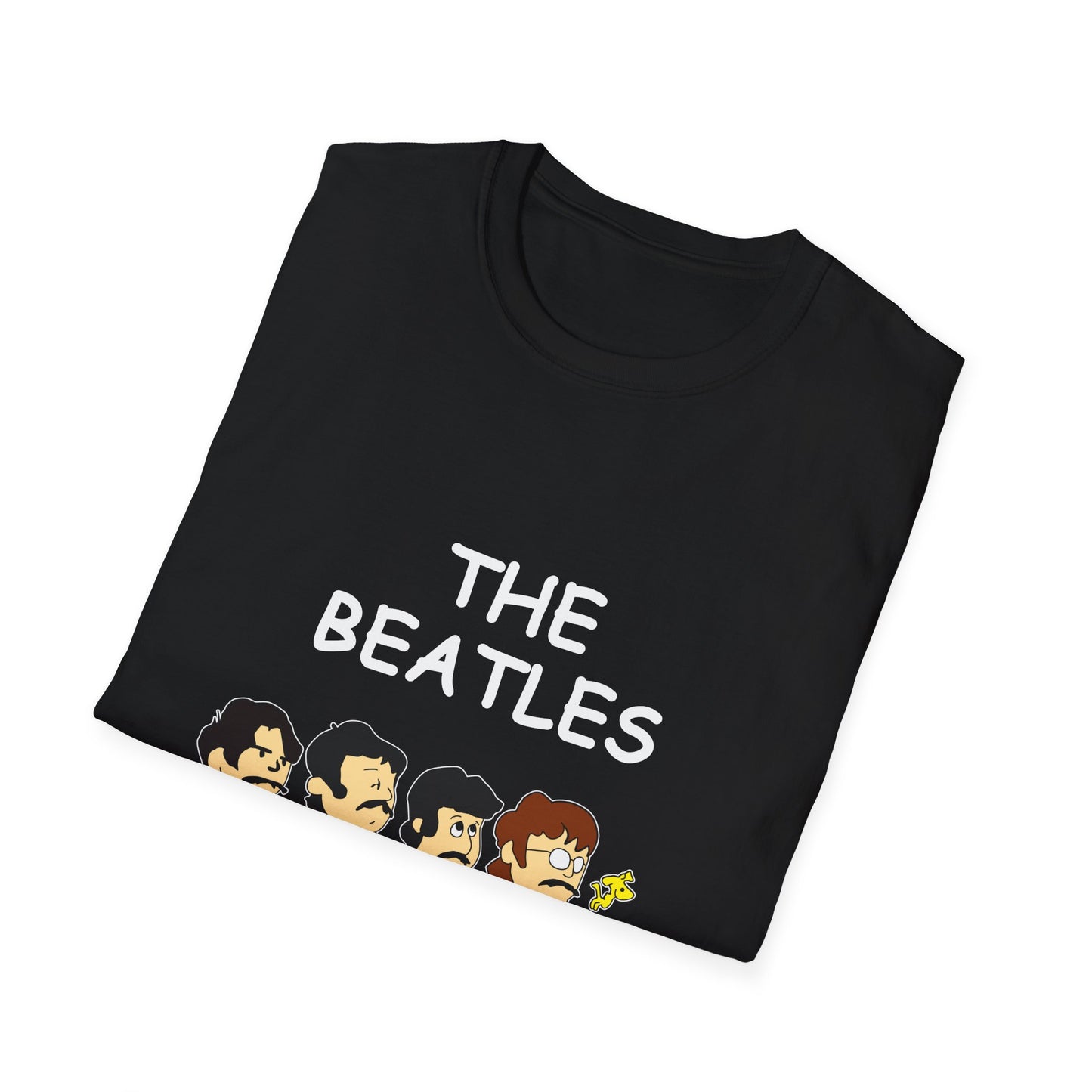 The Beatles x Snoopy Cartoon T-Shirt – Vintage Band Tee for Music Lovers