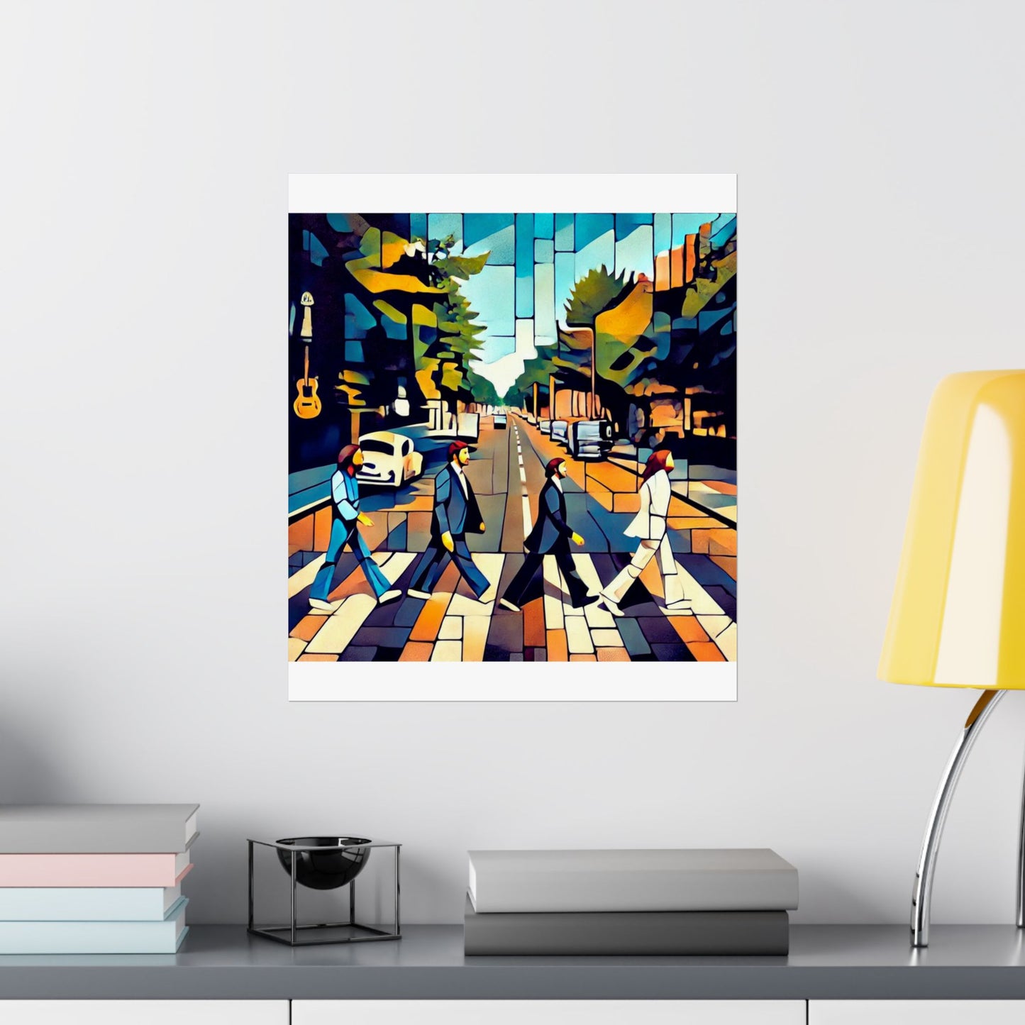 Abstract Beatles Poster - Art Decor for Music Lovers