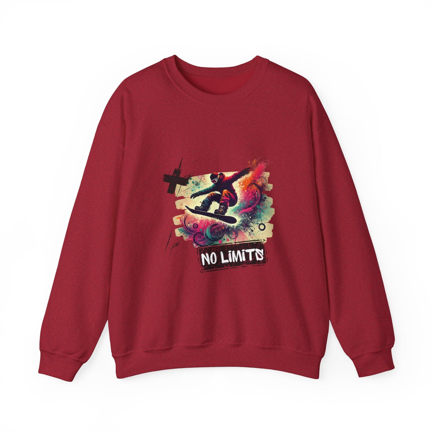 "Snowboard Crewneck Sweatshirt – Unisex for Snow & Extreme Sports"