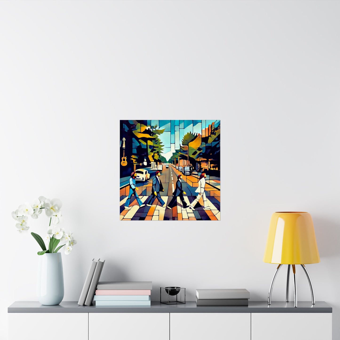 Abstract Beatles Poster - Art Decor for Music Lovers