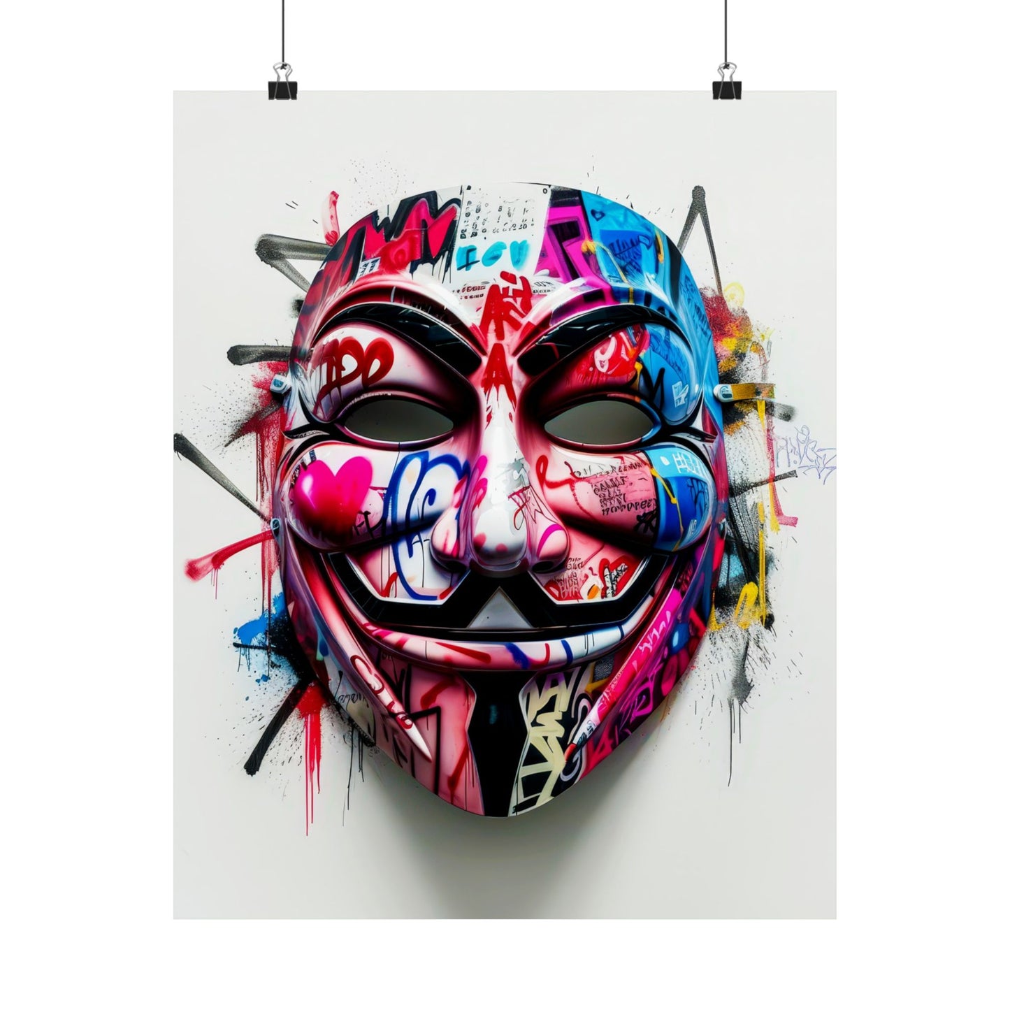 Guy Fawkes Mask - Artpop Urban Graffiti Poster