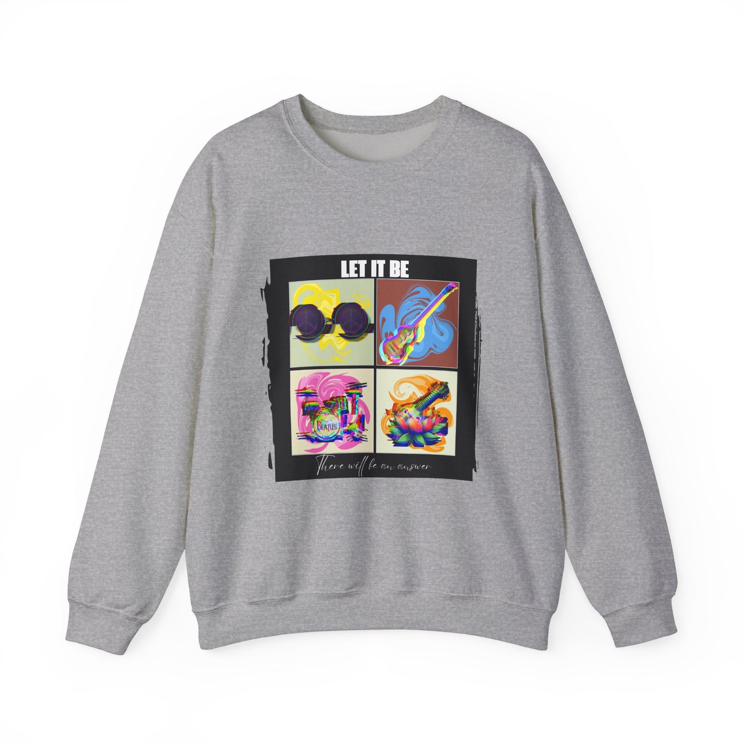 Sudadera vintage de cuello redondo «Let It Be» de los Beatles: tributo a una banda de rock