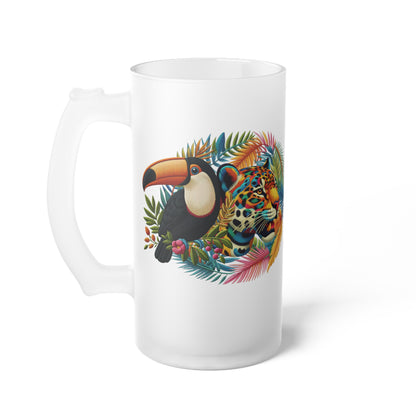 Jaguar & Toucan Beer Mug-  Tropical Vibes