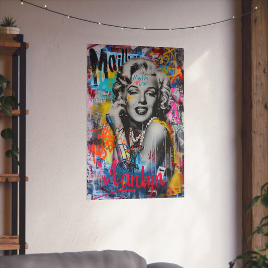 Póster vertical de Marilyn Monroe: decoración de pared con un toque pop art audaz