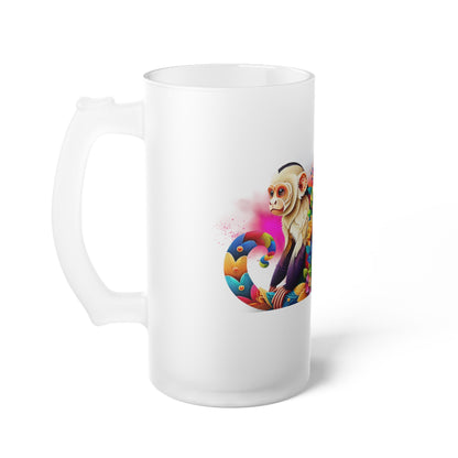 Colorful Jungle Monkey Beer Mug – Tropical Vibes