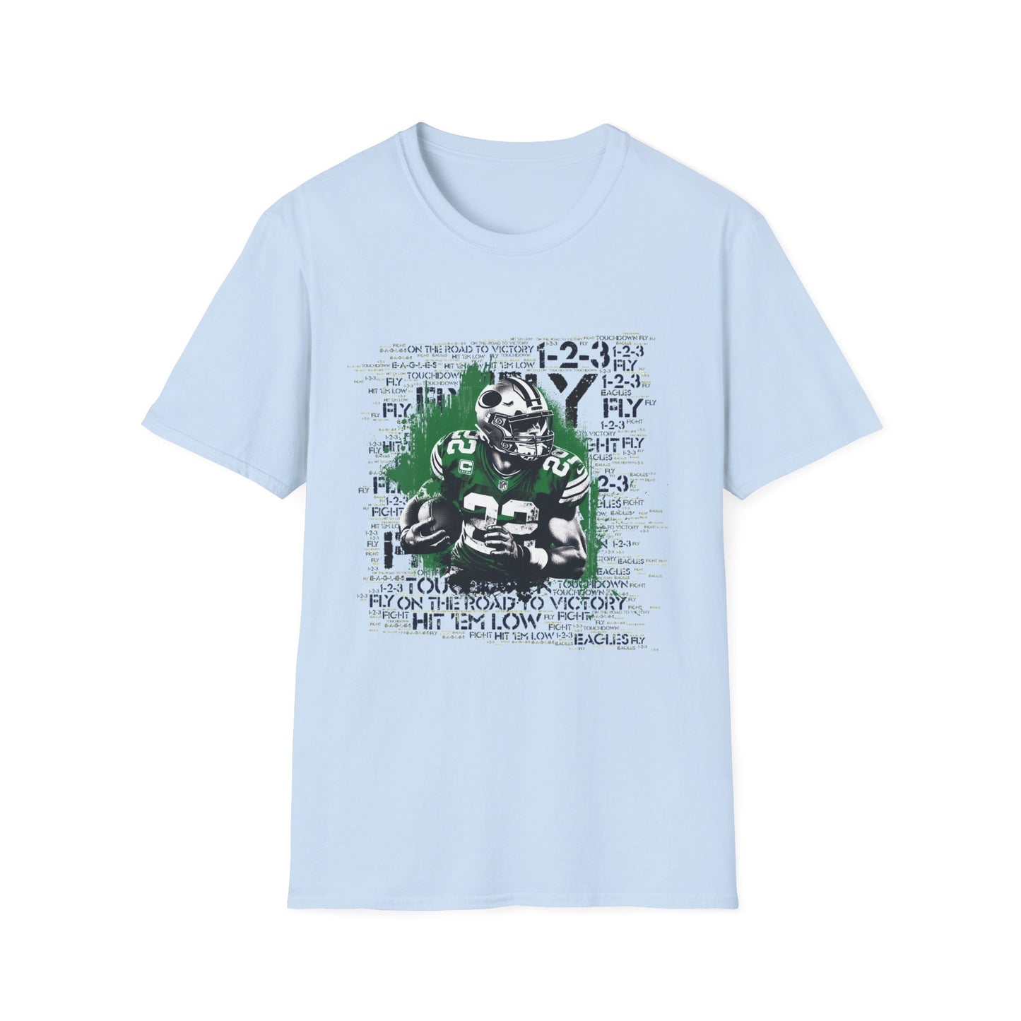 Fly Eagles Fly Grunge T-Shirt - Game Day Motivation