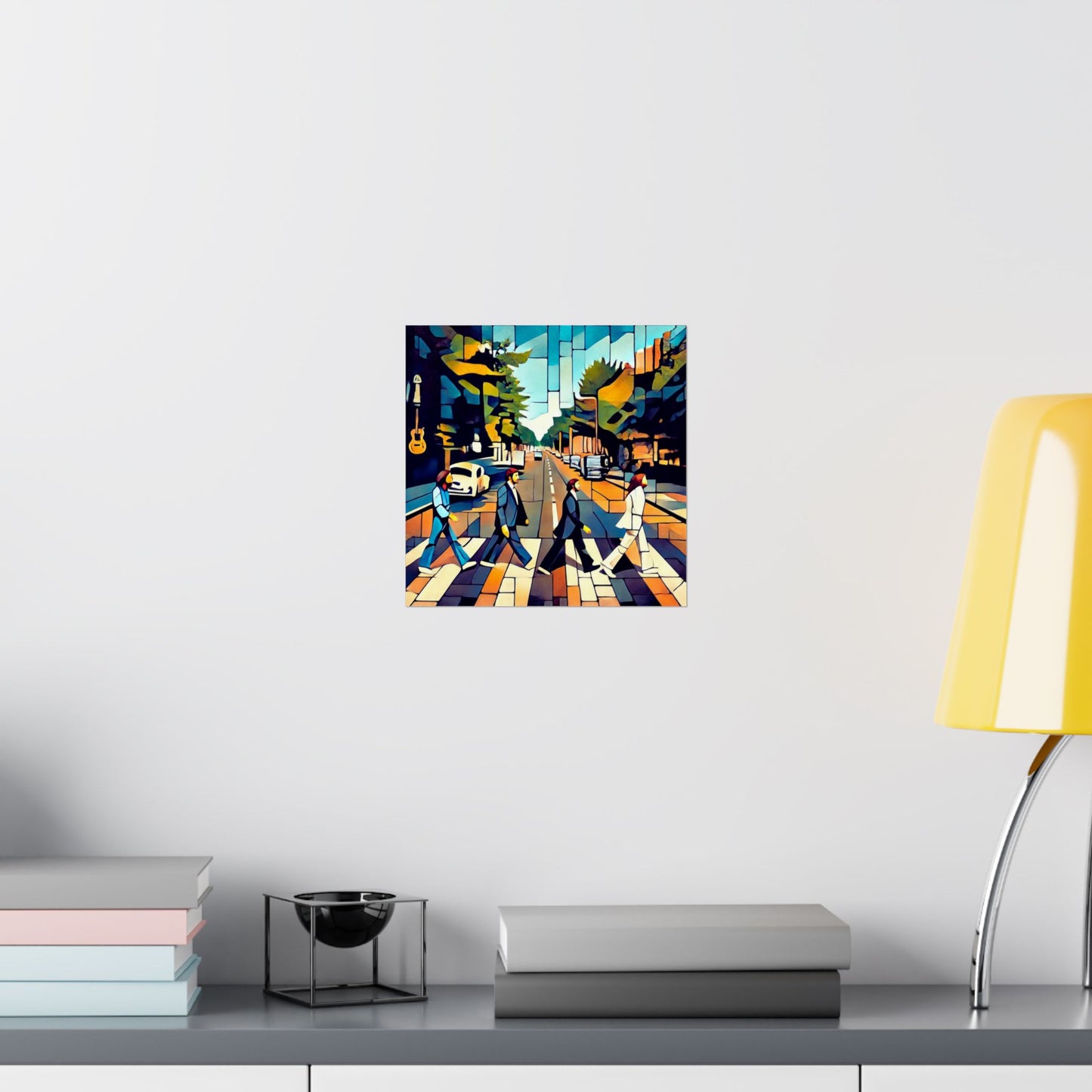 Póster abstracto de los Beatles: decoración artística para amantes de la música