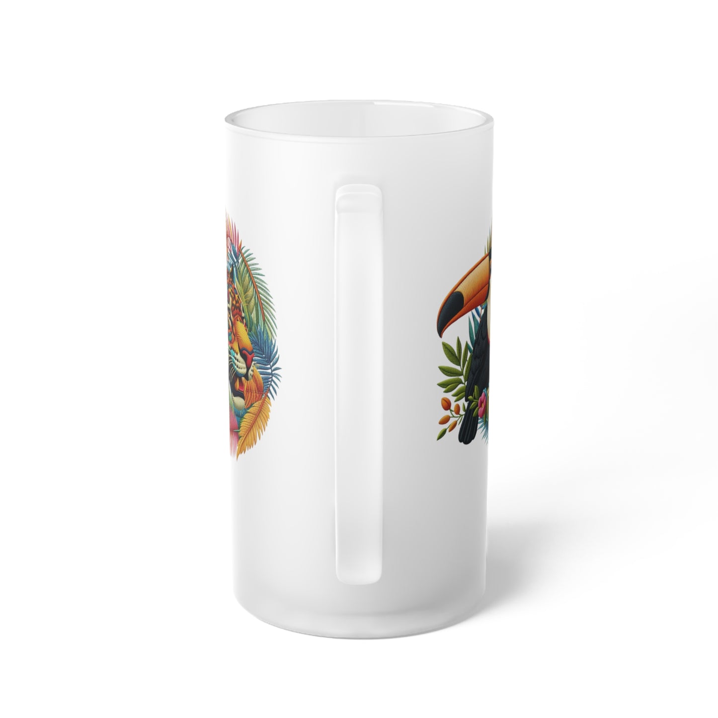 Jaguar & Toucan Beer Mug-  Tropical Vibes