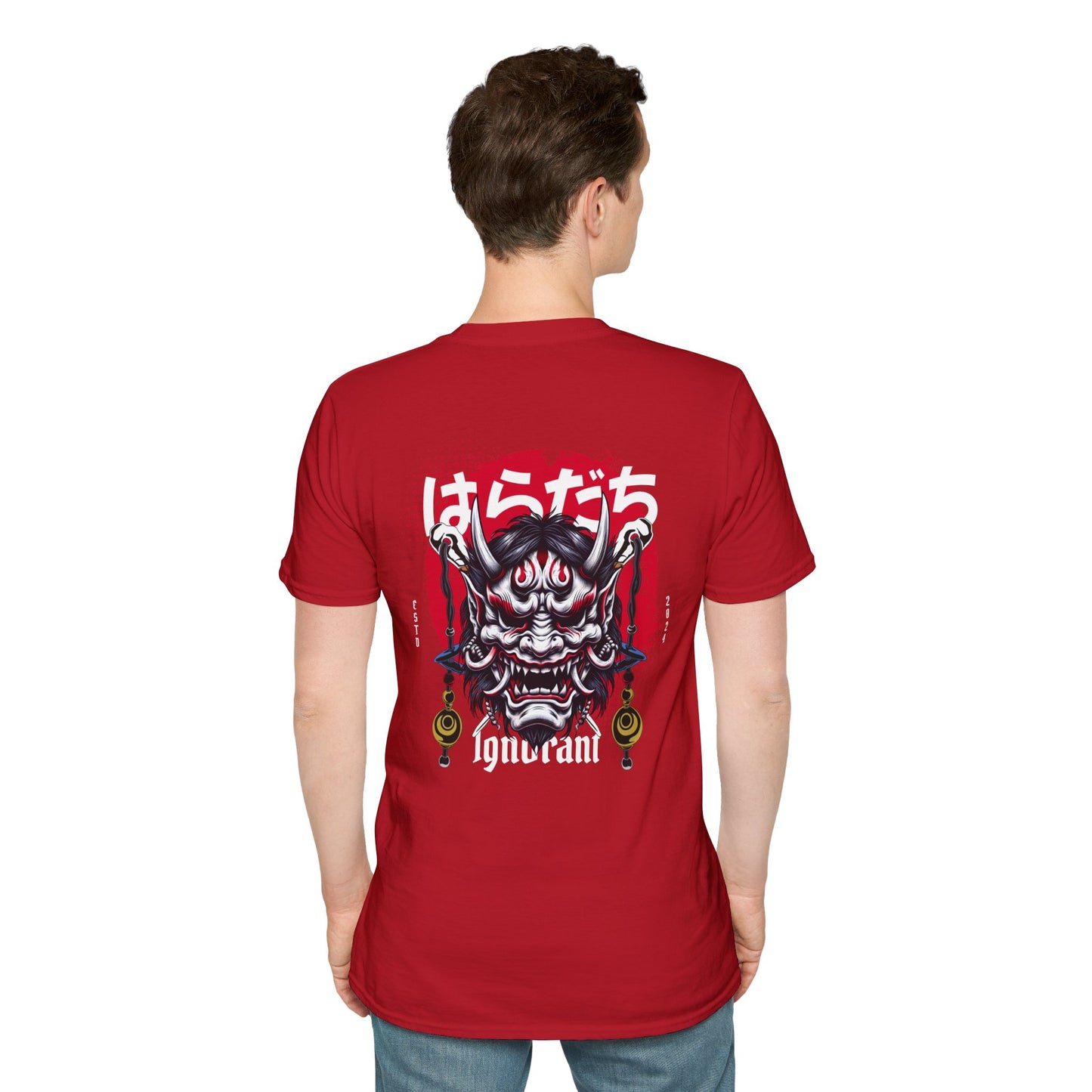 Japanese Oni Graphic T-Shirt – Bold Devil Mask Design