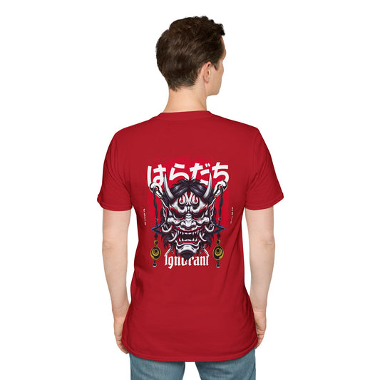 Japanese Oni Graphic T-Shirt – Bold Devil Mask Design