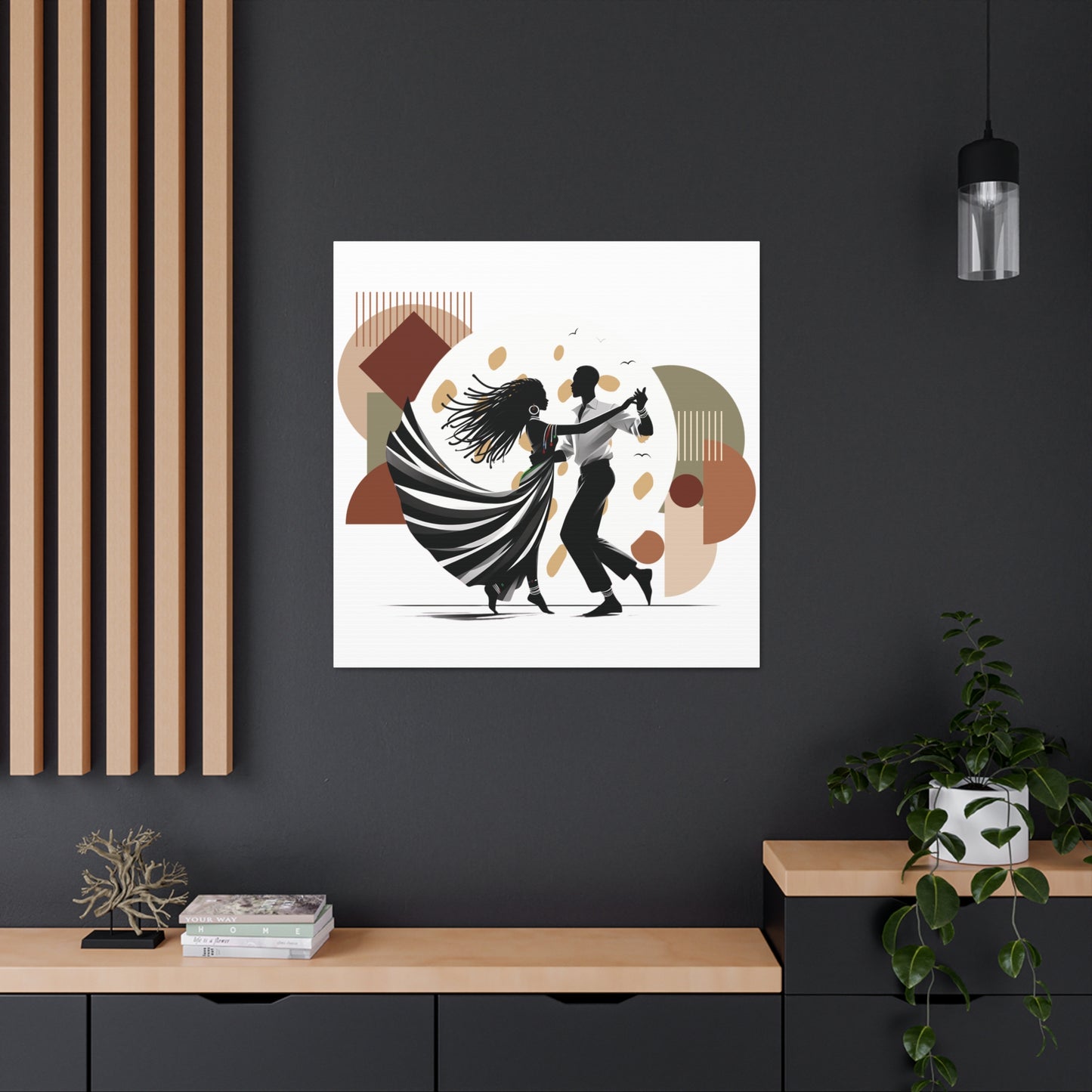 Bohemian Black Couple Canvas Print celebrating black culture with a unique bohemian flair. This high-quality canvas wall art adds creativity and inspiration to any living room, bedroom, or office, making it a perfect statement piece for art lovers and couples seeking timeless home decor.